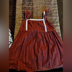 Janie and Jack Dress with Gold and Lace Accents